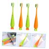 BELLIFFY Kids Manual Toothbrush Set 4pcs Extra Soft Bristles Ergonomic Handle Childrens Daily Use Toothbrushes for Travel and Toddler Oral Care view 2