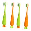Healeved Kids Manual Toothbrush Set 4pcs Soft Bristle Cartoon Carrot and Radish Design Ergonomic Handle Daily Use Toothbrushes for Boys and Girls Travel and Home Oral Care view 1