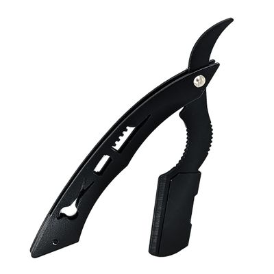 Eson Cut Throat Razor,Professional Stainless Steel Straight Razor for Men, Single Blade Razor, Barber Moustache Shaver & Beard Shaper, Premium Grooming Tool (Metal Black)