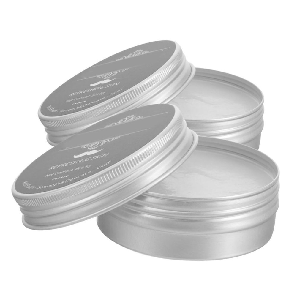Healeved 2pcs Sandalwood Shaving Soap for Men Beard Shaving Skin Care Hair Moisturizer Barber Supply