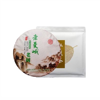 Laoman'e Ancient Tree Tea, Yunnan Pu'er Raw Tea Cake, 357g Rich in Flavor and History
