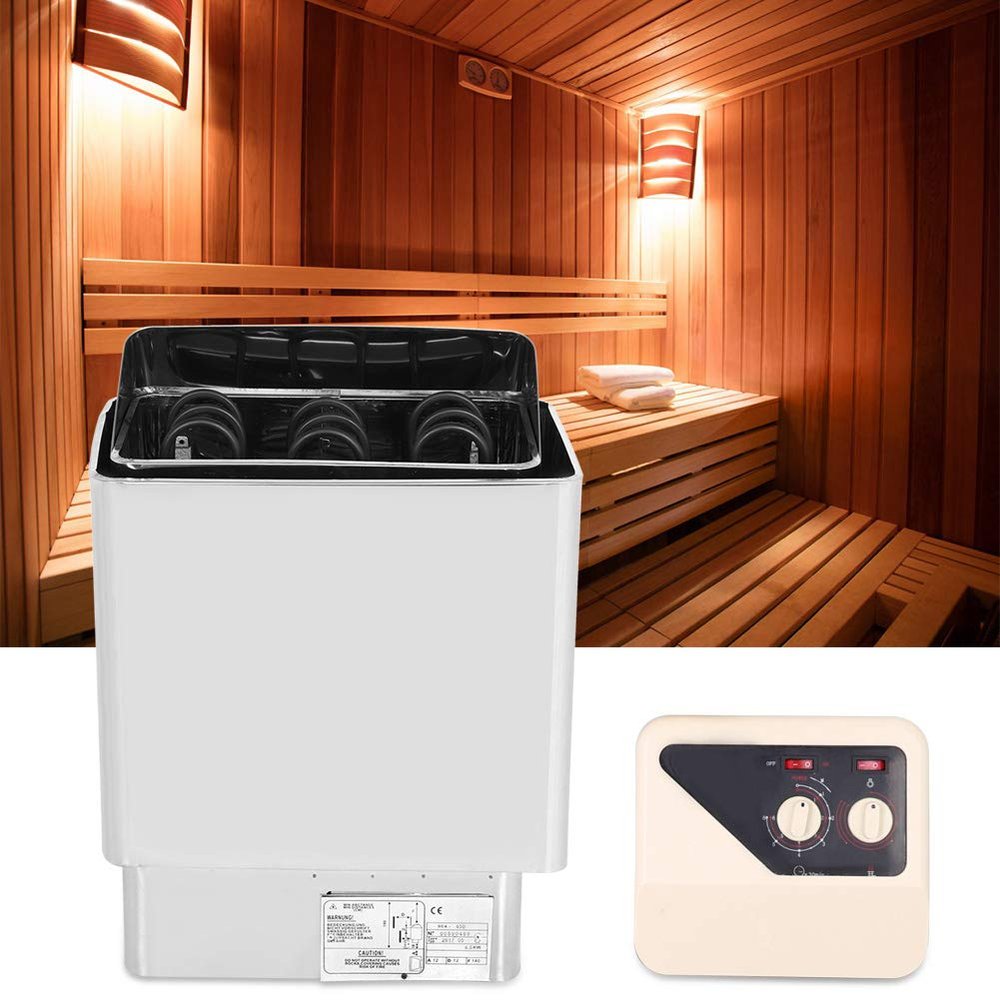 XNXYSMKJ Home Sauna,3.6kw Sauna Oven 220v Spa Saunaset Stainless Steel Drying Steam Bath Sauna Stove Stove with External Control Temperature 32-210