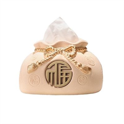 DFHS46JK Tissue Box Cover Chinese-style Tissue Box Cover Ceramic Tissue Box Holder Decorative Tissue Box for Vanity Toilet Tank Dresser Night Stand Table In Living Room