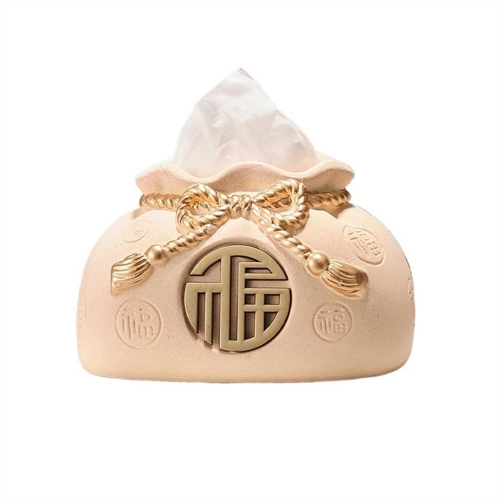 DFHS46JK Tissue Box Cover Chinese-style Tissue Box Cover Ceramic Tissue Box Holder Decorative Tissue Box for Vanity Toilet Tank Dresser Night Stand Table In Living Room