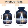 Hot Water Bottle with Cover, Earth Planet Space 2L Leakproof Hot Water Bag for Hand Feet Warmer, Neck, Shoulder, Back, Muscle Pain Relief, Cold Compress view 3