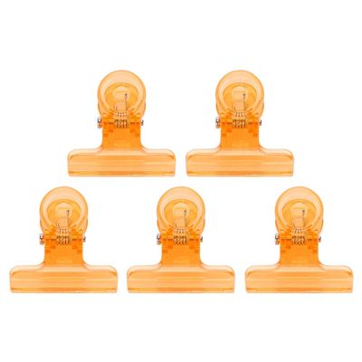 5Pcs C Curve Nail Extension Clips, Nail Pinching Clips, Multifunctional Plastic Nail Art Accessories, Finger Nail Extension, for Quick Building Nail Forms Nail Clips (Orange)