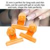 5Pcs C Curve Nail Extension Clips, Nail Pinching Clips, Multifunctional Plastic Nail Art Accessories, Finger Nail Extension, for Quick Building Nail Forms Nail Clips (Orange) view 2