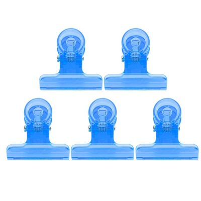 5Pcs C Curve Nail Extension Clips, Nail Pinching Clips, Multifunctional Plastic Nail Art Accessories, Finger Nail Extension, for Quick Building Nail Forms Nail Clips (Blue)
