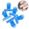 5Pcs C Curve Nail Extension Clips, Nail Pinching Clips, Multifunctional Plastic Nail Art Accessories, Finger Nail Extension, for Quick Building Nail Forms Nail Clips (Blue) view 3
