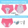 Absorbent Postpartum Knickers Leak Proof Period Panties Teenage Girls First Starter Kit Heavy Flow Panty Breathable Underwear Briefs 5Pcs Multicolor 7XL view 3
