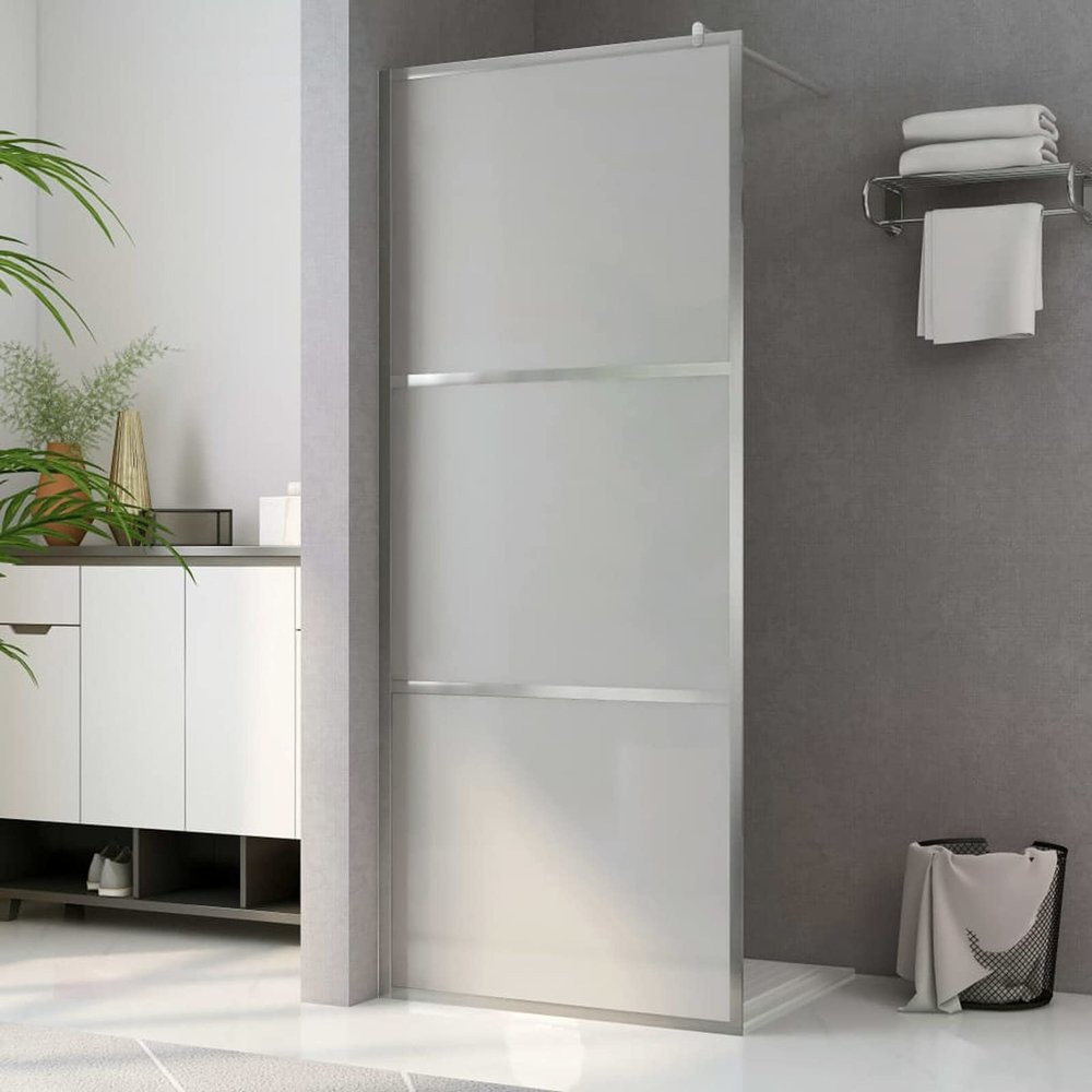 Swpsd Modern Walk-in Shower Wall with Frosted Glass, Easy Maintenance, 78-80x195 cm, Bathroom Model146645