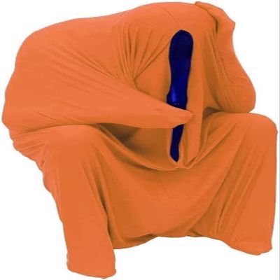 Elastic Compression Sensory Body Sock for Children with Autism Cozy Full Body Sock Calming Therapy Body Wrap to Relieve Stress(Orange,XL)