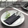 Tezraftaar 2000 x Paper Napkins Disposable 33cm x 33cm 2Ply Black Serviettes Tissue Paper for Catering Supply Tableware Weddings Christmas Birthday Parties view 3
