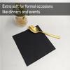 Tezraftaar 2000 x Paper Napkins Disposable 33cm x 33cm 2Ply Black Serviettes Tissue Paper for Catering Supply Tableware Weddings Christmas Birthday Parties view 4