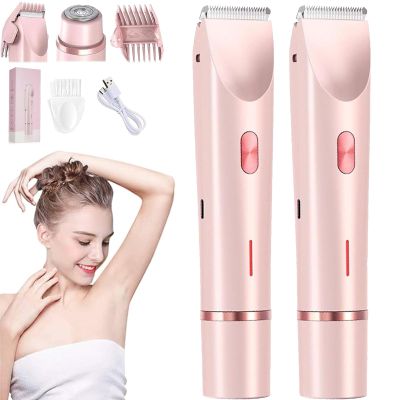 Glow Aura Shaver, Glowshave Hair Remover, Dual Head Shaver Women, GlowShave - 2 in 1 Women's Body Shaver, Wet and Dry, for Leg Arm Underarm (2pcs)