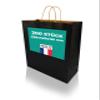 200 h-Green Recycled Paper Carrier Bags 320 x 420 x 150 Black view 1