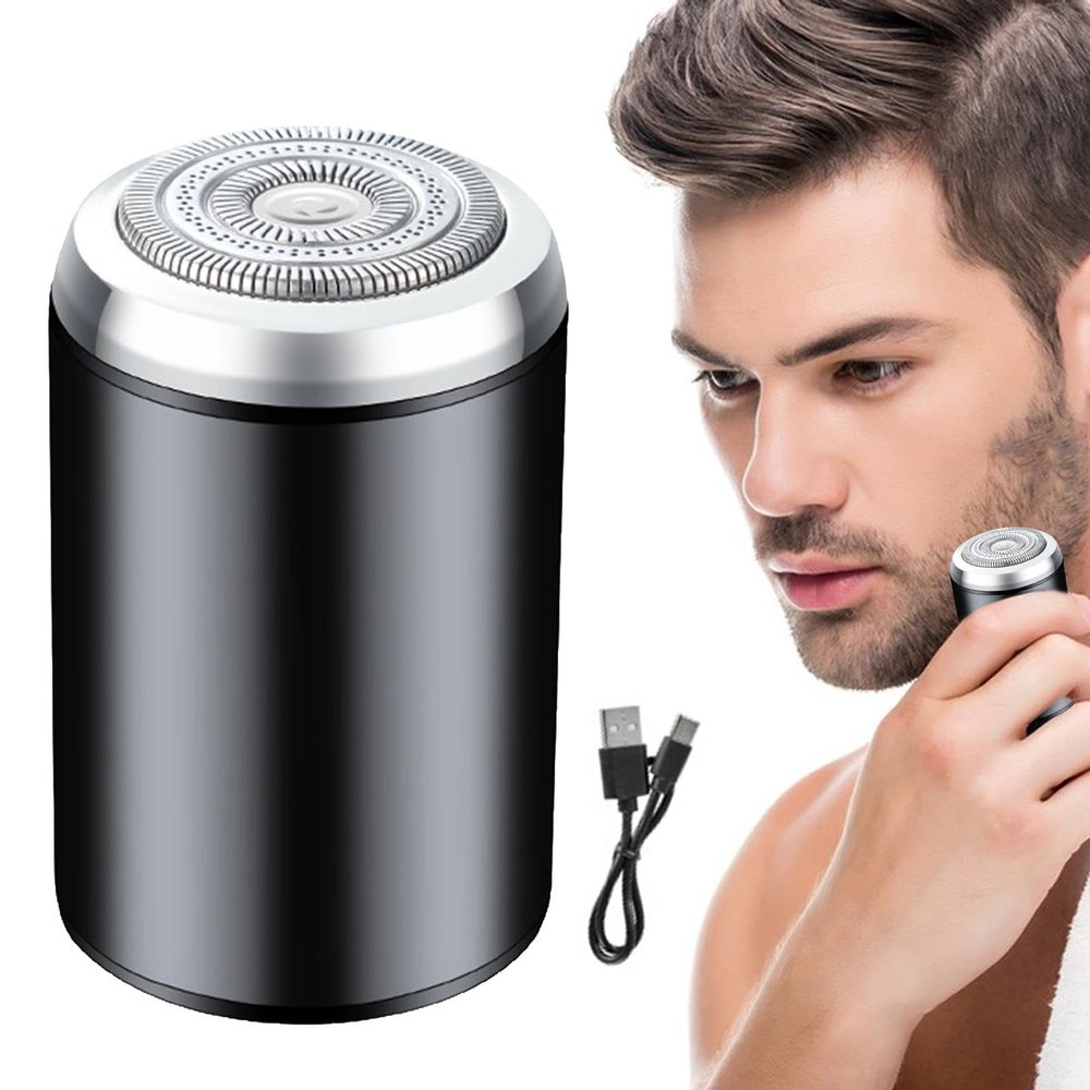 Small Beard Shaver | Portable Beard Trimmer | Electric Beard Shaver | Compact Beard Shaver, Cordless Beard Shaver, Travel Size Beard Shaver, Rechargeable Small Beard Shaver
