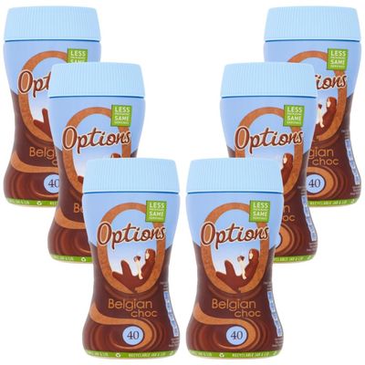 Hot Chocolate Bundle with Options Belgian Hot Chocolate Drink Jar 220g - 6 Pack | Instant Hot Chocolate Drink with Sugars & Sweetener, Suitable For Vegetarians.