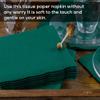 Tezraftaar 200 x Paper Napkins Disposable 40cm x 40cm 2Ply Green Serviettes Tissue Paper for Catering Supply Tableware Weddings Christmas Birthday Parties view 4