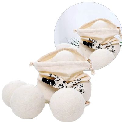 6PCS Wool Laundry Balls Reusable Fabric Softener Wool Dryer for Speeding Up Dry Time