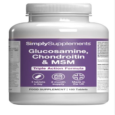 Glucosamine, Chondroitin & MSM | 90% Active Chondroitin | 180 Tablets