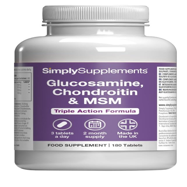 Glucosamine, Chondroitin & MSM | 90% Active Chondroitin | 180 Tablets
