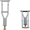 QWAXTRIW XiVue Crutches for Adults Underarm Underarm Crutches Aluminium Adjustablepost Injury Support for Men Women And Teens -Lightweight Durable with Grips And Silicone Armpit Clip Great for Tr view 1