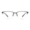 HELES Business Men Half Rim Reading Glasses Anti-Reflection Polycarbonate Blue Light Blocking Single Vision Computer Glasses-Black||+0.50 Strength view 2