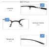 HELES Business Men Half Rim Reading Glasses Anti-Reflection Polycarbonate Blue Light Blocking Single Vision Computer Glasses-Black||+0.50 Strength view 4