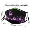 butterfly purple Adult Dust Mask Cover - Breathable, Adjustable for Outdoor, Camping, Running, Traveling, Work, and Daily Use view 4