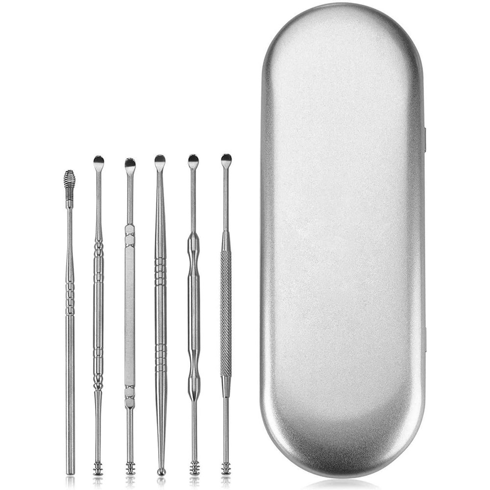 INFYDAY Earwax Removal Products Stainless Steel Ear Cleaner Earwax Removal Kits Ear Cleaning Cleansing Ear Curette Ear Wax Remover Spiral Spring Earpick