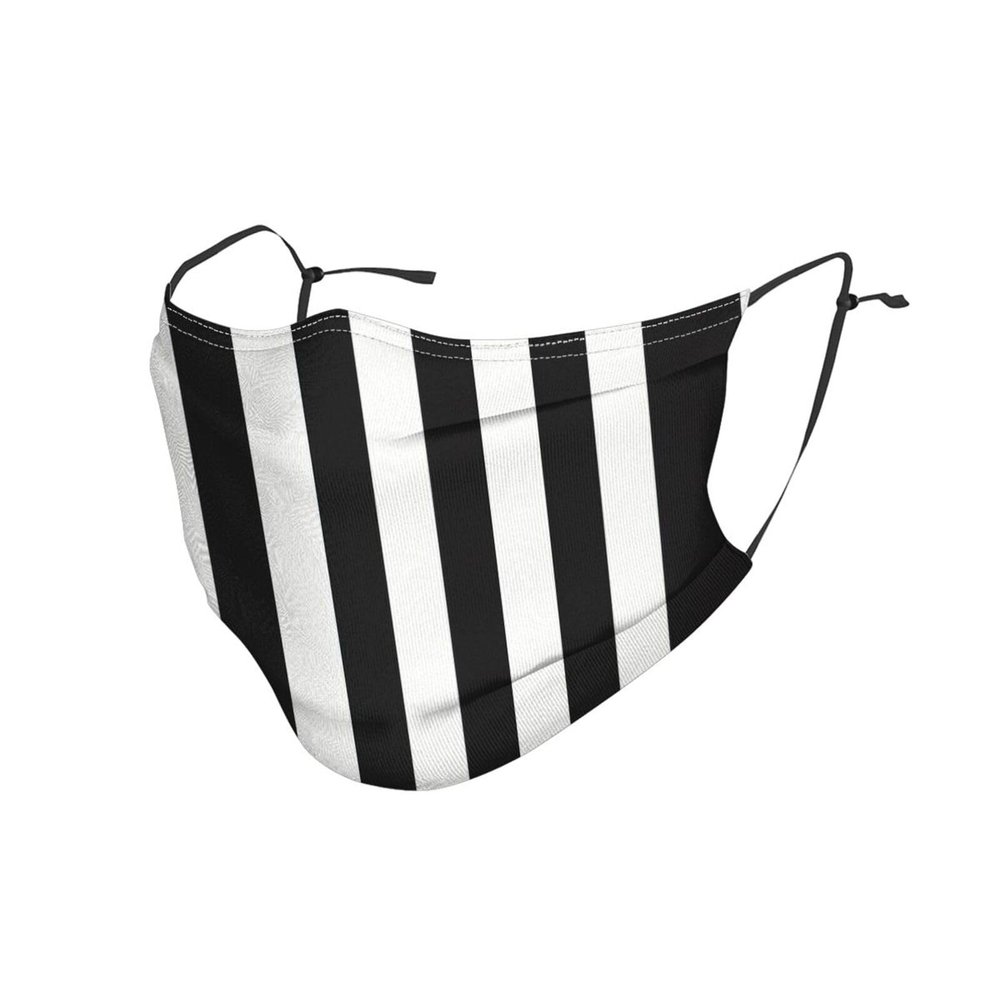 Black and-White Stripes Adult Dust Mask Cover - Breathable, Adjustable for Outdoor, Camping, Running, Traveling, Work, and Daily Use
