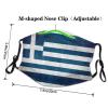 greek flag Adult Dust Mask Cover - Breathable, Adjustable for Outdoor, Camping, Running, Traveling, Work, and Daily Use view 4