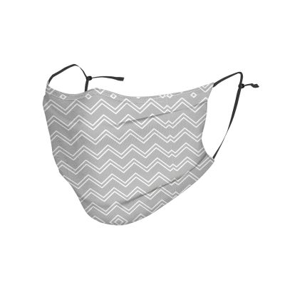 Gray striped Adult Dust Mask Cover - Breathable, Adjustable for Outdoor, Camping, Running, Traveling, Work, and Daily Use