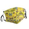 Yellow Lemon and Bee Adult Dust Mask Cover - Breathable, Adjustable for Outdoor, Camping, Running, Traveling, Work, and Daily Use view 2