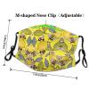 Yellow Lemon and Bee Adult Dust Mask Cover - Breathable, Adjustable for Outdoor, Camping, Running, Traveling, Work, and Daily Use view 4