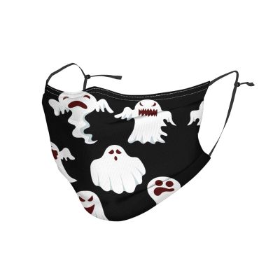 Funny White Ghost Adult Dust Mask Cover - Breathable, Adjustable for Outdoor, Camping, Running, Traveling, Work, and Daily Use