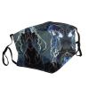 Blue and Gold Jellyfish Adult Dust Mask Cover - Breathable, Adjustable for Outdoor, Camping, Running, Traveling, Work, and Daily Use view 2