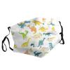 Cartoon Dinosaur Images Adult Dust Mask Cover - Breathable, Adjustable for Outdoor, Camping, Running, Traveling, Work, and Daily Use view 2