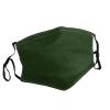 Hunter Green Floral Petals Pattern Adult Dust Mask Cover - Breathable, Adjustable for Outdoor, Camping, Running, Traveling, Work, and Daily Use view 2