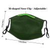 Hunter Green Floral Petals Pattern Adult Dust Mask Cover - Breathable, Adjustable for Outdoor, Camping, Running, Traveling, Work, and Daily Use view 4