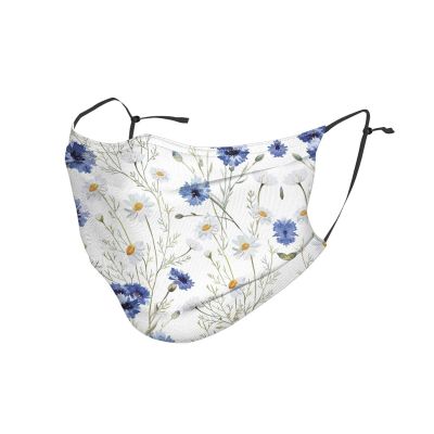 Flowers and Cornflowers Daisies Adult Dust Mask Cover - Breathable, Adjustable for Outdoor, Camping, Running, Traveling, Work, and Daily Use
