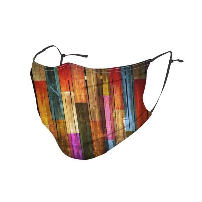 Colorful Wood Adult Dust Mask Cover - Breathable, Adjustable for Outdoor, Camping, Running, Traveling, Work, and Daily Use
