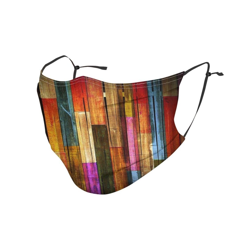 Colorful Wood Adult Dust Mask Cover - Breathable, Adjustable for Outdoor, Camping, Running, Traveling, Work, and Daily Use