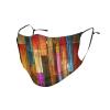 Colorful Wood Adult Dust Mask Cover - Breathable, Adjustable for Outdoor, Camping, Running, Traveling, Work, and Daily Use view 1