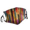 Colorful Wood Adult Dust Mask Cover - Breathable, Adjustable for Outdoor, Camping, Running, Traveling, Work, and Daily Use view 2
