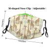 Hand Drawn Giraffes Adult Dust Mask Cover - Breathable, Adjustable for Outdoor, Camping, Running, Traveling, Work, and Daily Use view 4