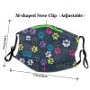 Cute dog paw Adult Dust Mask Cover - Breathable, Adjustable for Outdoor, Camping, Running, Traveling, Work, and Daily Use view 4