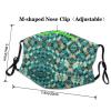 Mermaid fish scale print Adult Dust Mask Cover - Breathable, Adjustable for Outdoor, Camping, Running, Traveling, Work, and Daily Use view 4