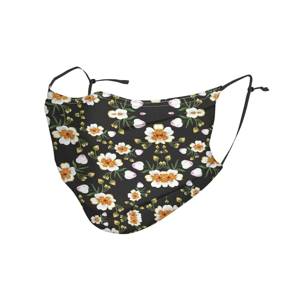 Flower Leaf (2) Adult Dust Mask Cover - Breathable, Adjustable for Outdoor, Camping, Running, Traveling, Work, and Daily Use